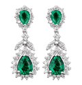 Emerald Earrings, 6.65 Carats