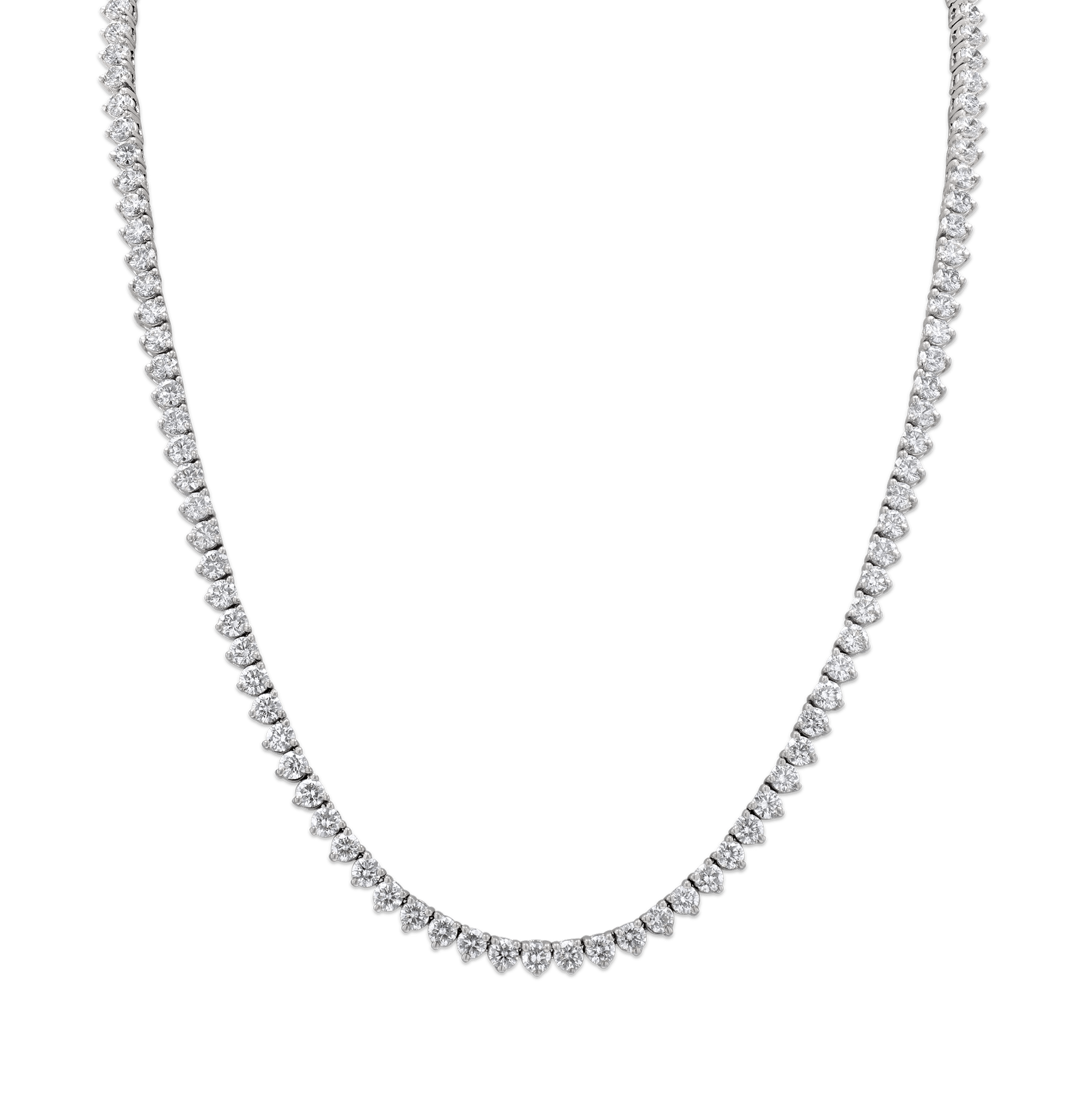 Diamond Line Necklace, 12.45 carats