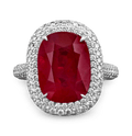 Burma Ruby and Diamond Ring, 10.09 Carats