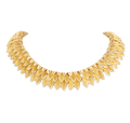 French Yellow Gold Leaves Necklace