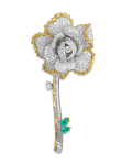 David Webb Diamond Flower Brooch, 10.00 carats