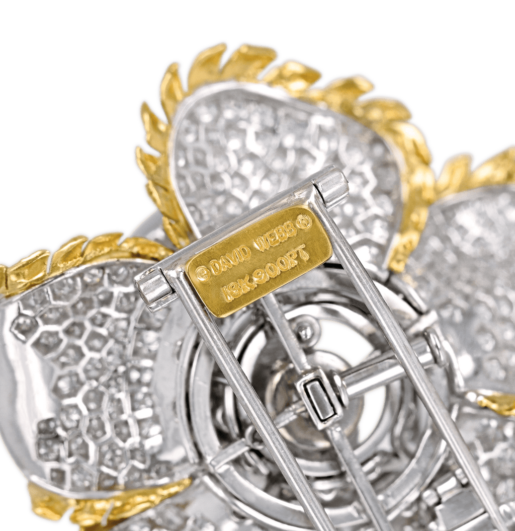 David Webb Diamond Flower Brooch, 10.00 carats