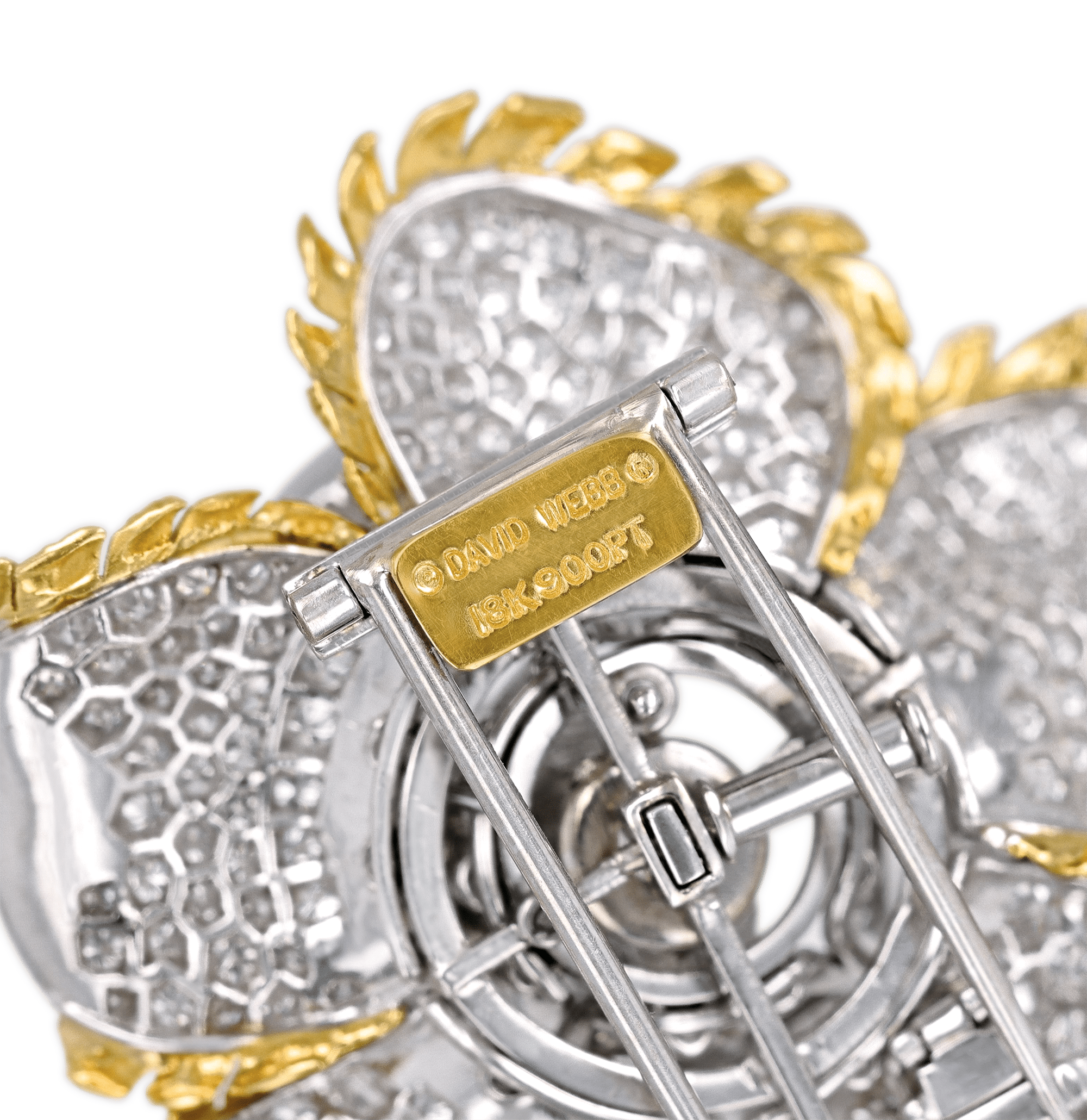 David Webb Diamond Flower Brooch, 10.00 carats