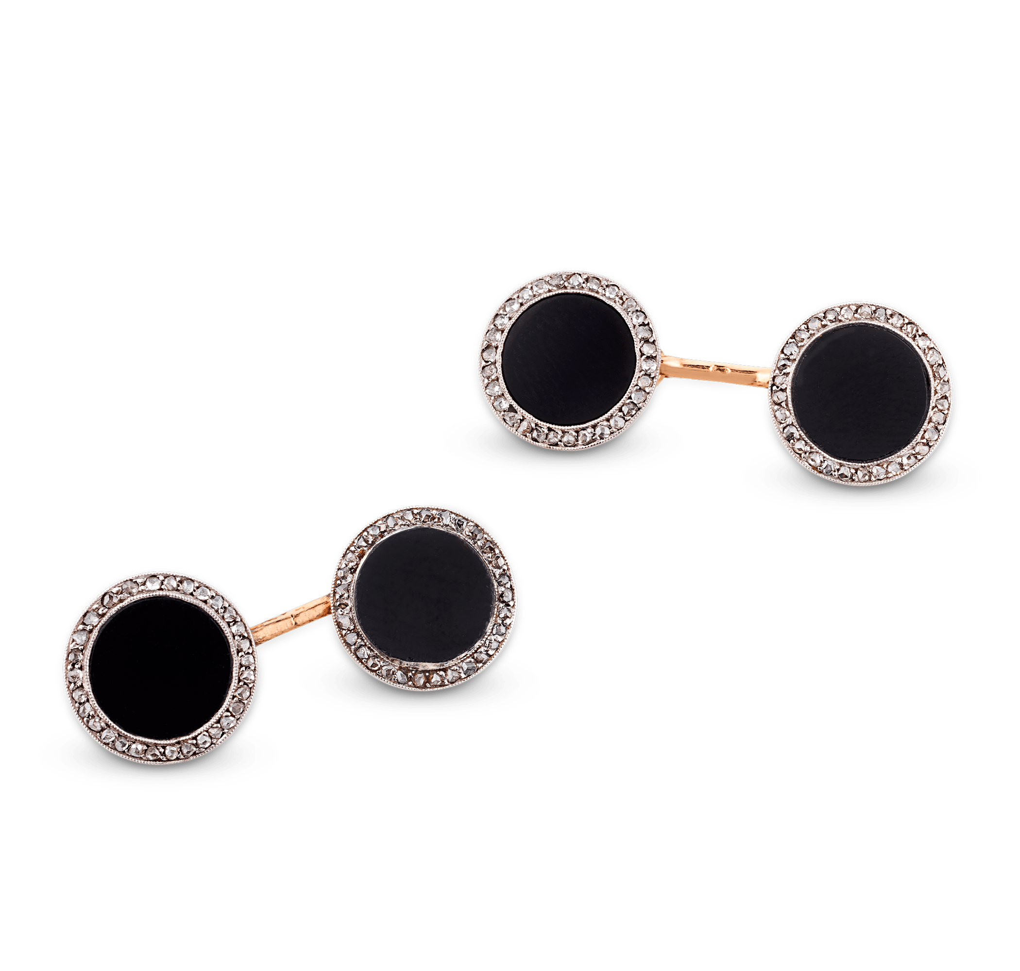 Cartier Onyx and Diamond Cufflinks
