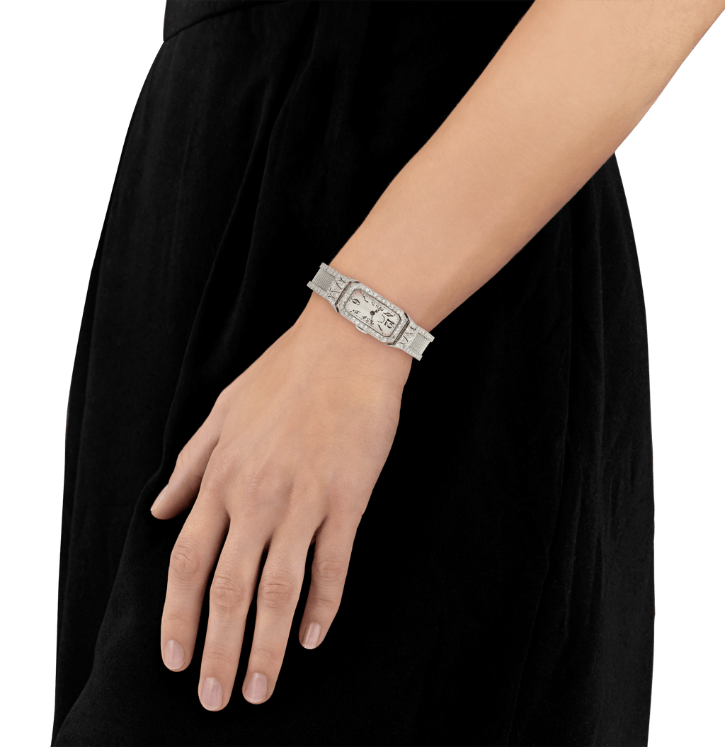 Tiffany & Co. and Oscar Heyman Art Deco Diamond Wristwatch
