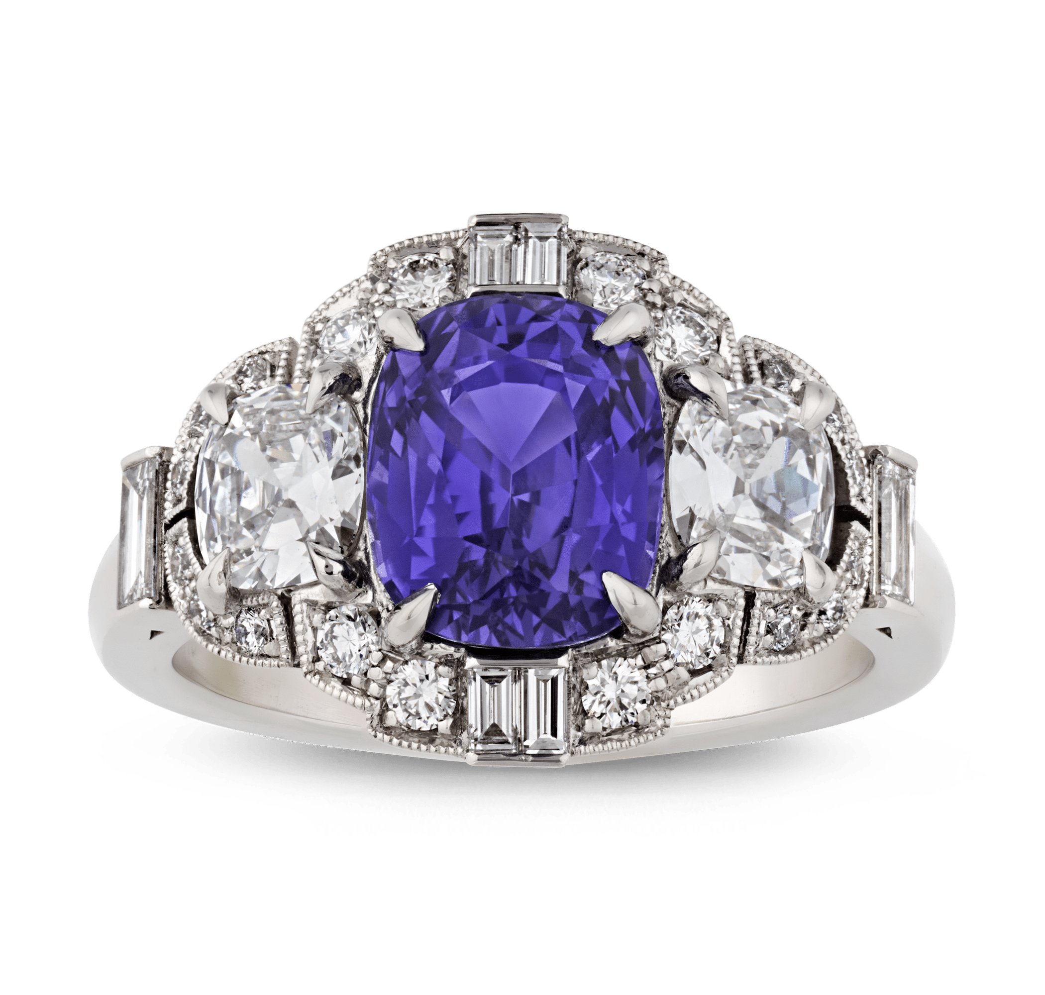 Raymond Yard Purple Sapphire Ring, 3.12 Carats