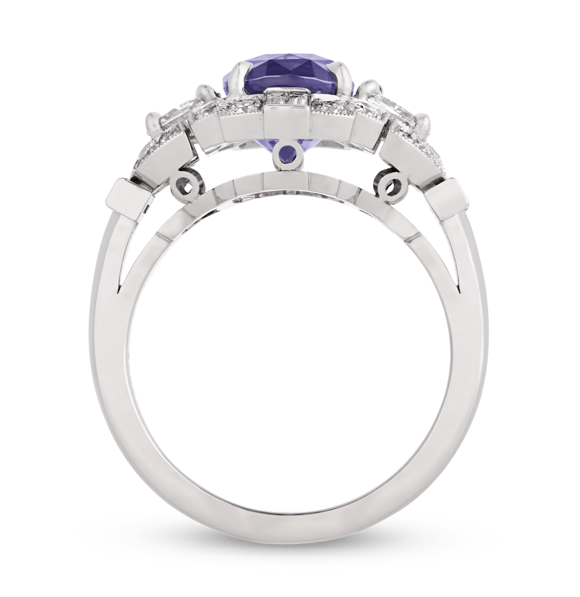 Raymond Yard Purple Sapphire Ring, 3.12 Carats