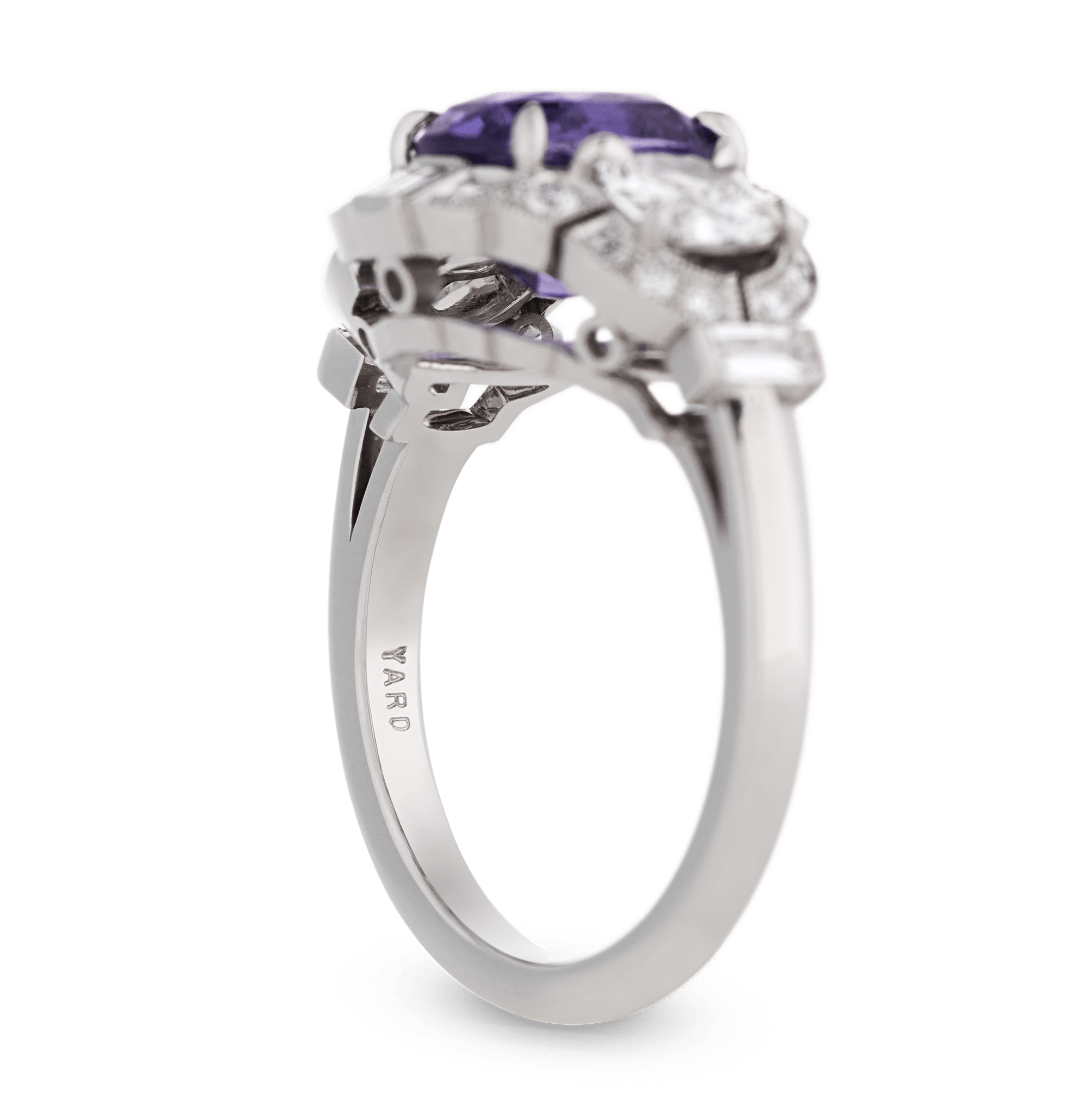 Raymond Yard Purple Sapphire Ring, 3.12 Carats