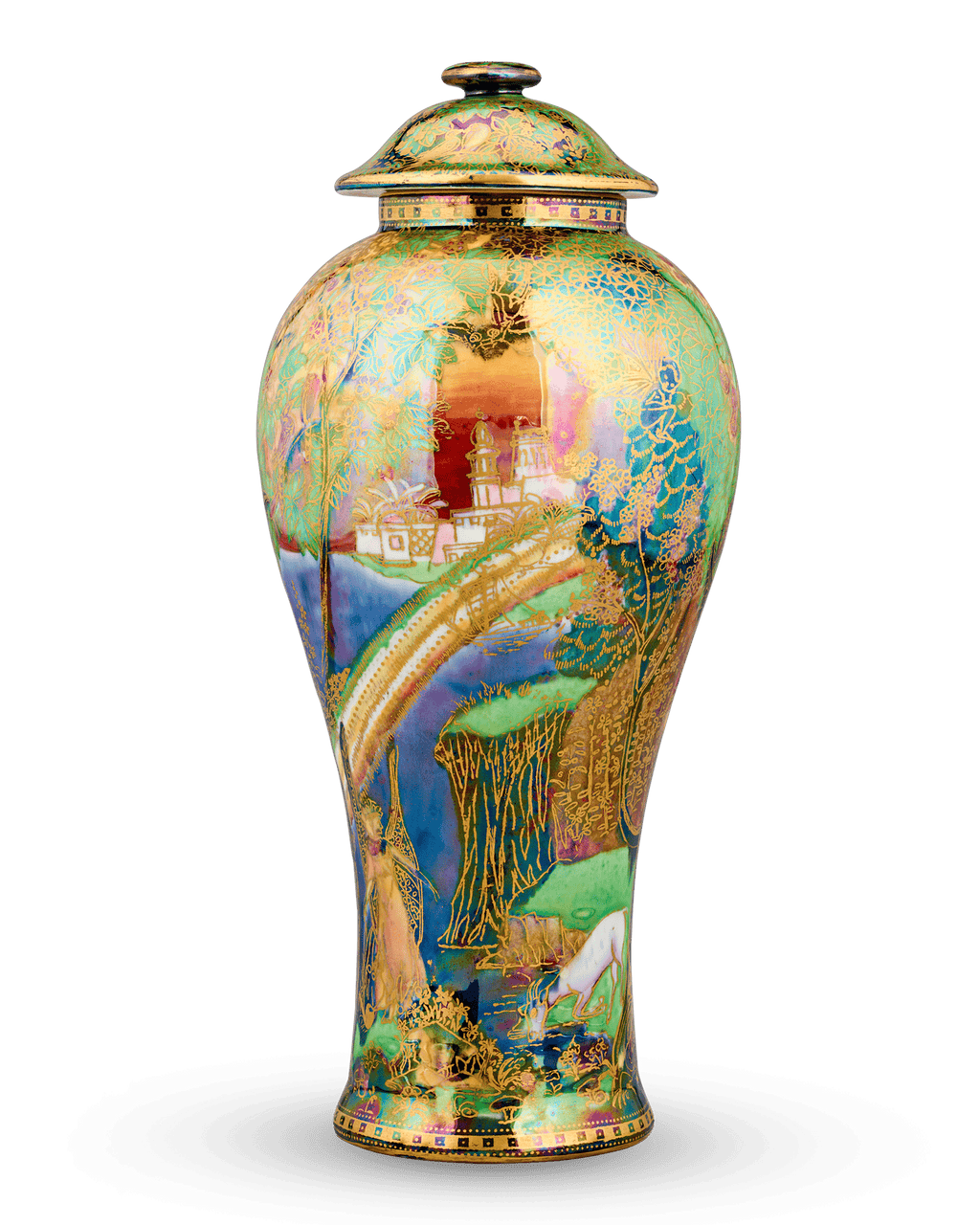 Wedgwood Fairyland Lustre Rainbow Covered Vase