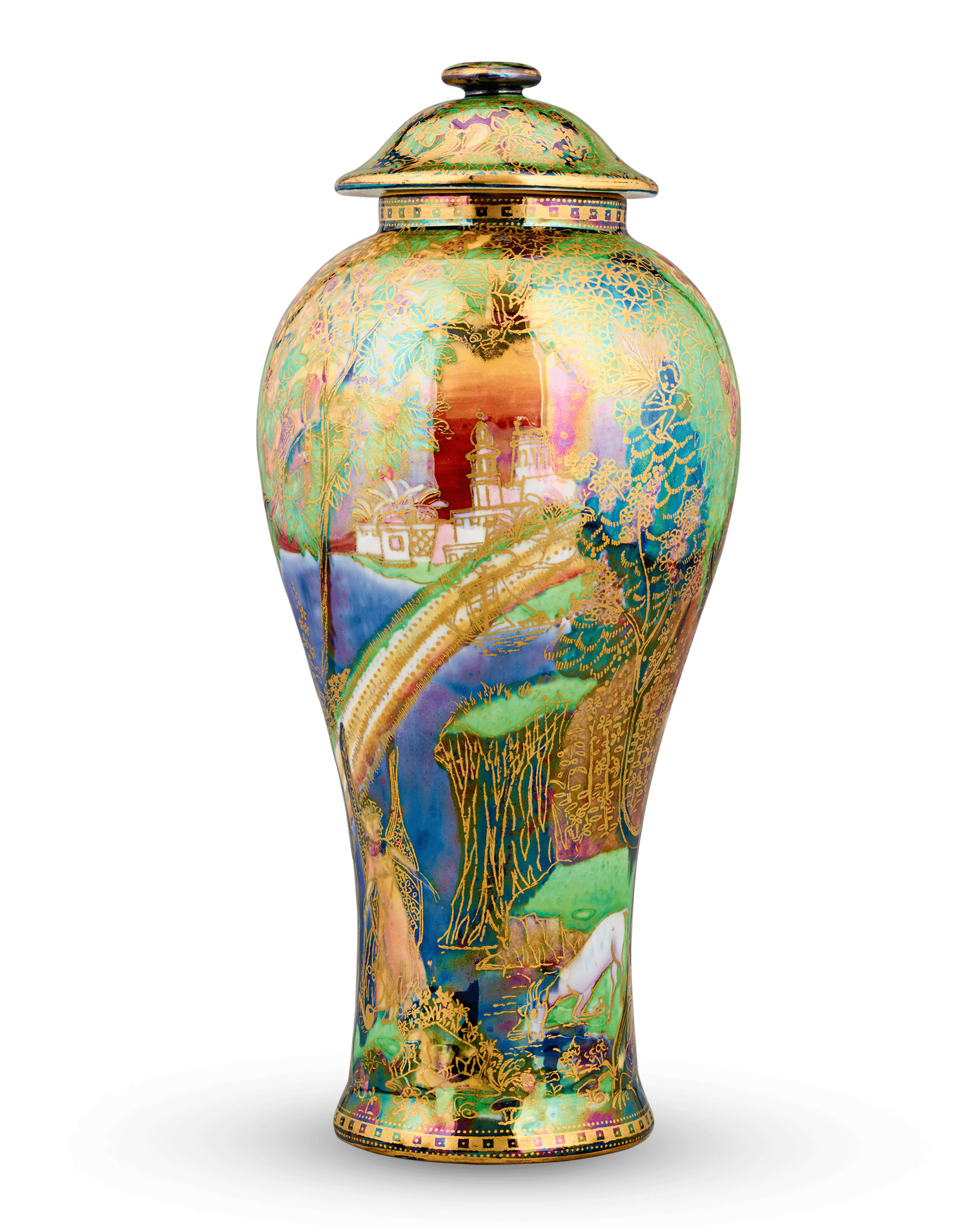 Wedgwood Fairyland Lustre Rainbow Covered Vase