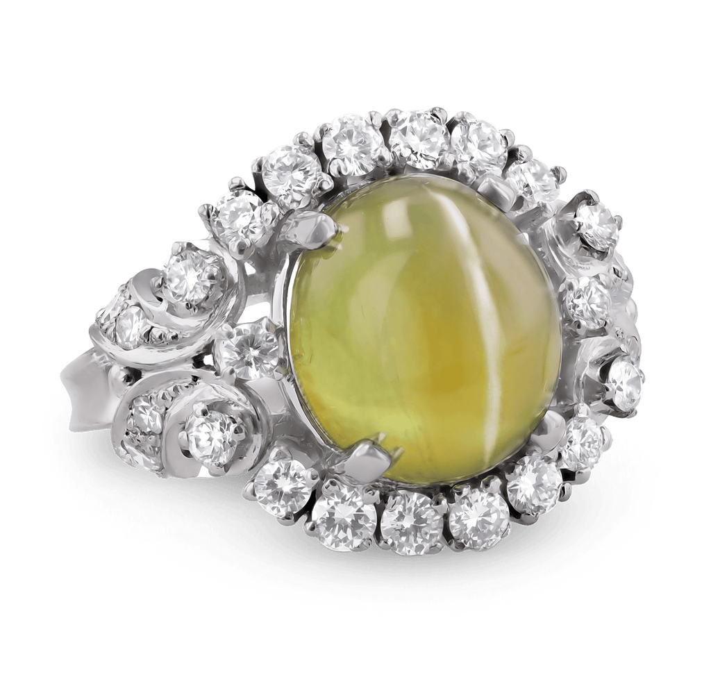 Untreated Cat's Eye Chrysoberyl Ring, 11.23 Carats