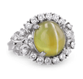 Untreated Cat's Eye Chrysoberyl Ring, 11.23 Carats