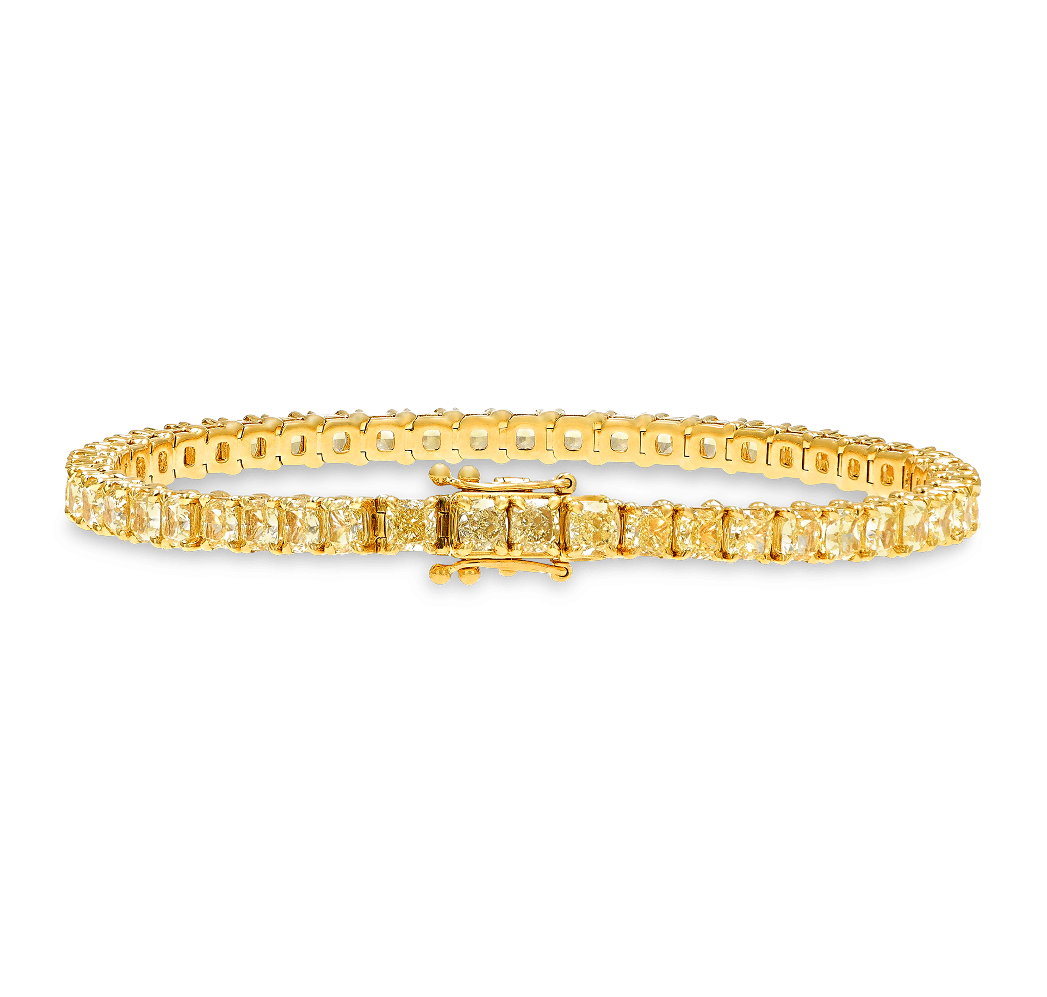 Yellow Diamond Line Bracelet, 12.46 Carats