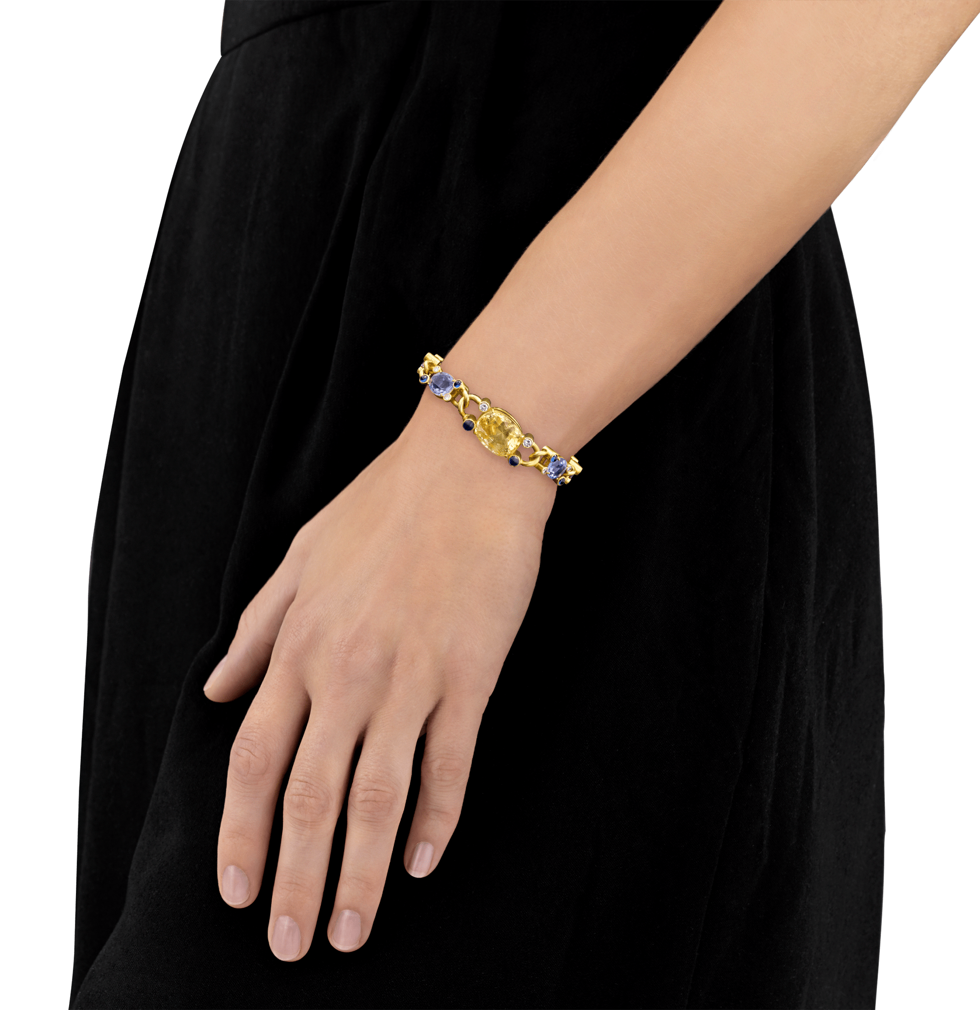 Multicolor Sapphire Bracelet, 42.00 Carats