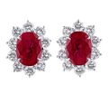 Burma Ruby Earrings, 8.39 Carats