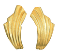 Lalaounis Yellow Gold Fan Earrings