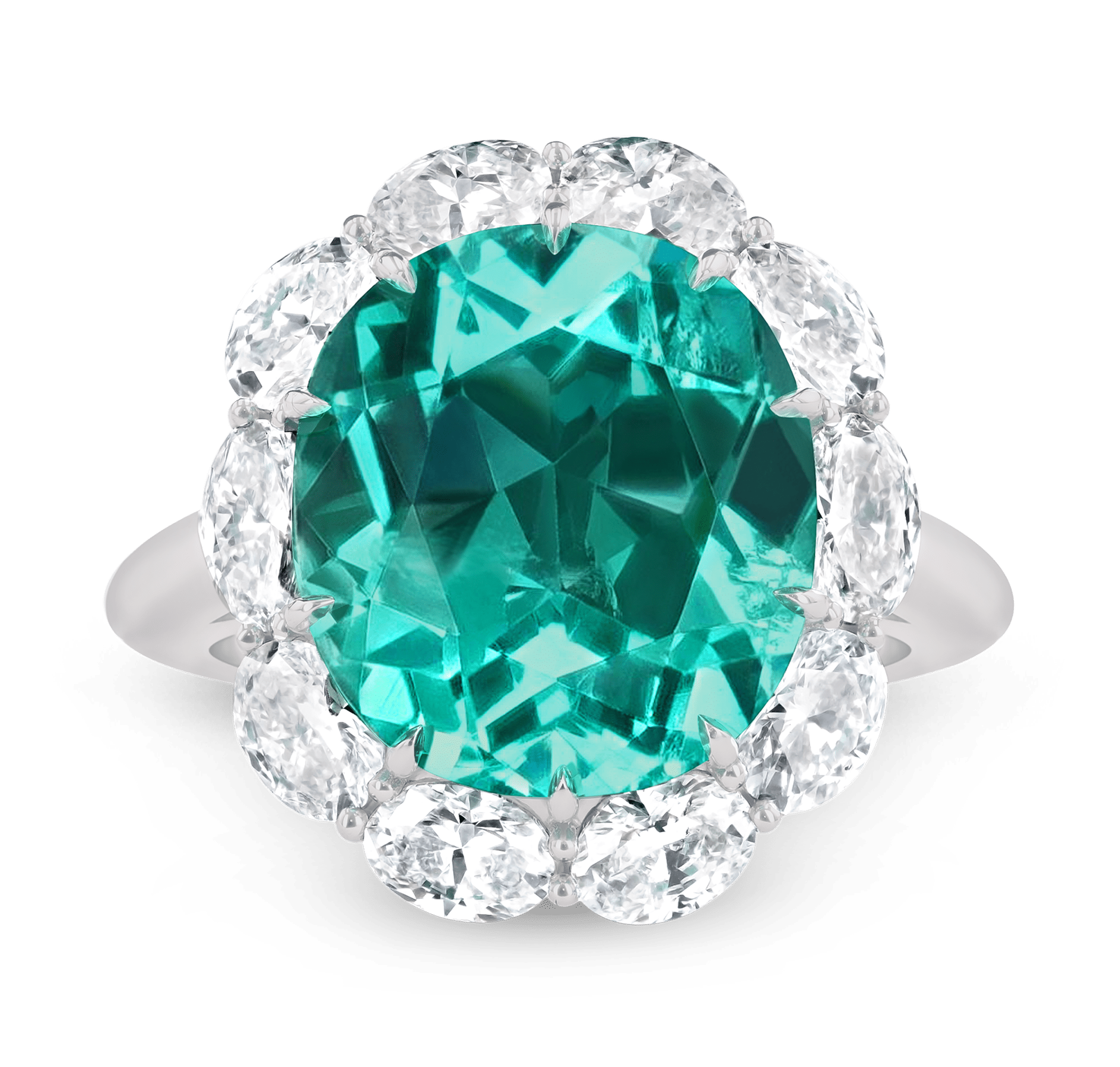 Untreated Colombian Emerald Ring, 6.61 Carats
