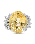 Untreated Ceylon Yellow Sapphire Ring, 30.48 Carats