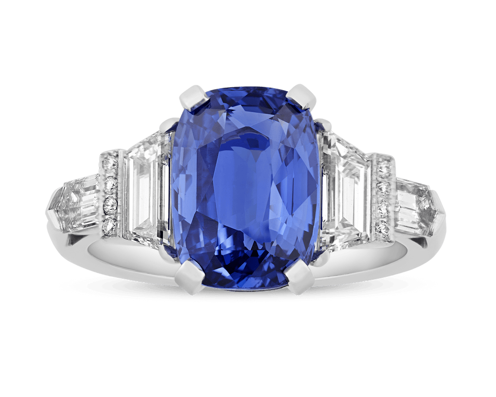 Raymond Yard Untreated Sapphire Ring, 3.79 Carats