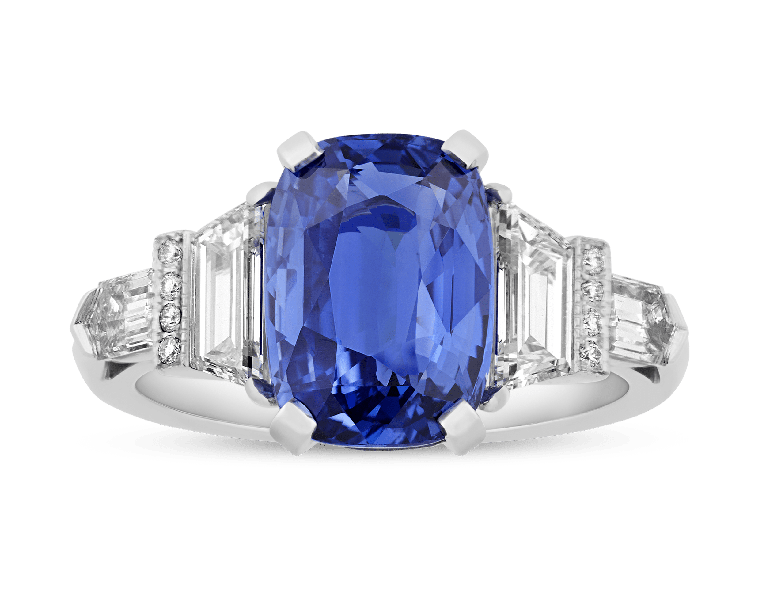 Raymond Yard Untreated Sapphire Ring, 3.79 Carats