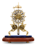 English Rose Window Skeleton Clock by Evans of Handsworth