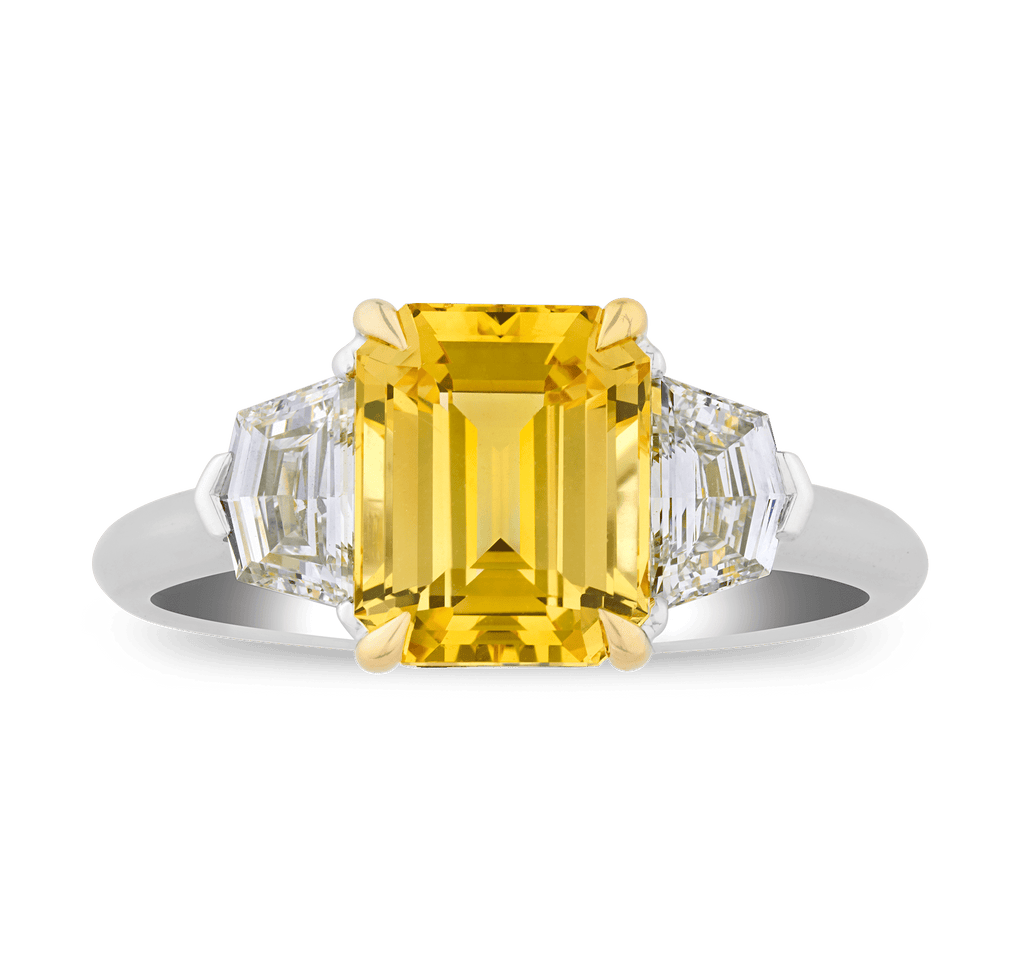 Rebecca Rau Yellow Sapphire Ring, 3.20 Carats