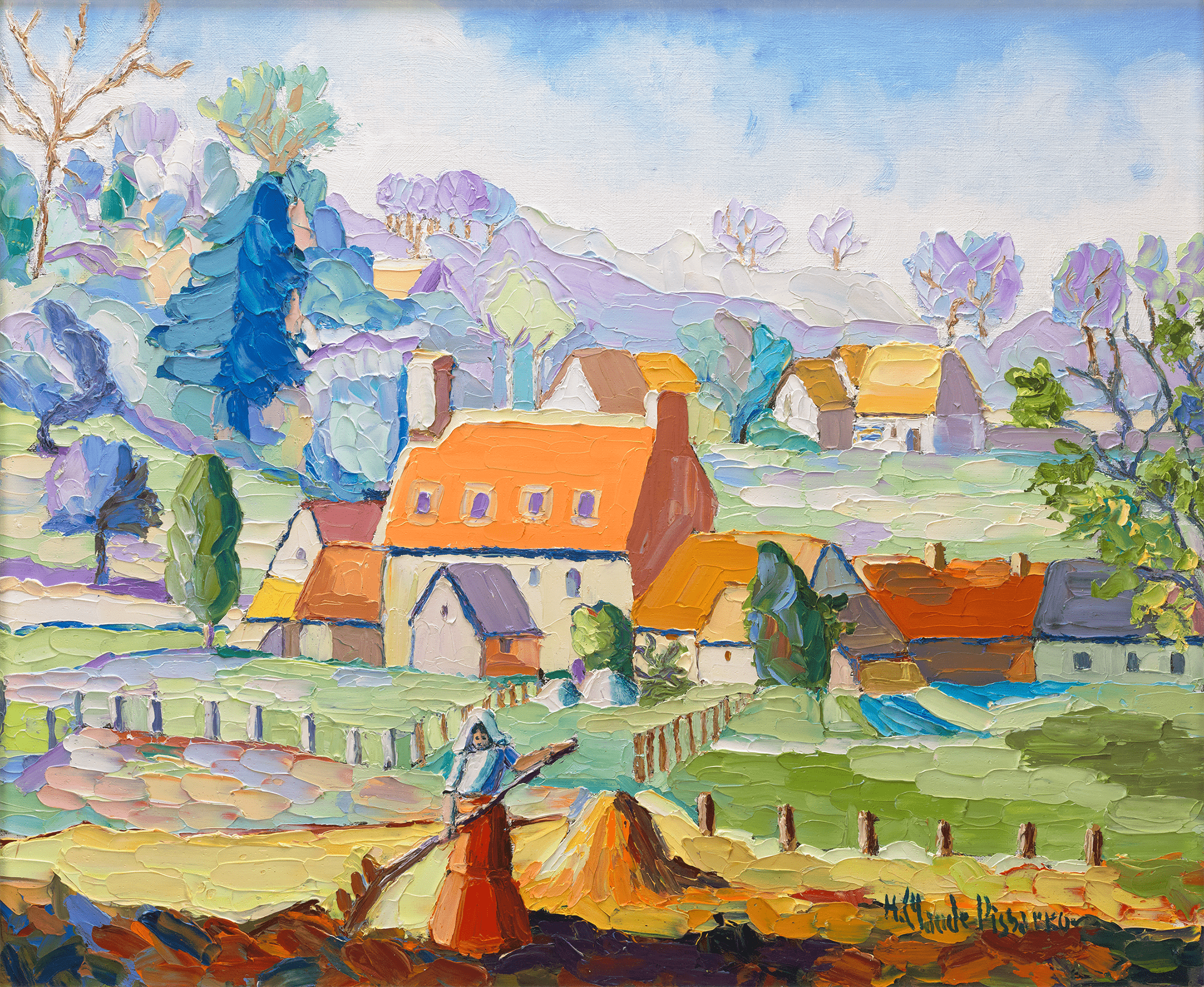 Les toits rouges by H. Claude Pissarro