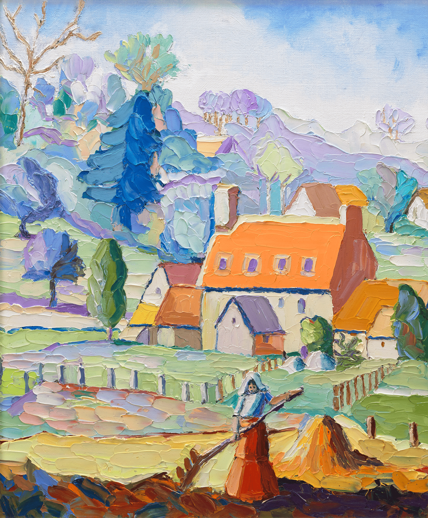 Les toits rouges by H. Claude Pissarro