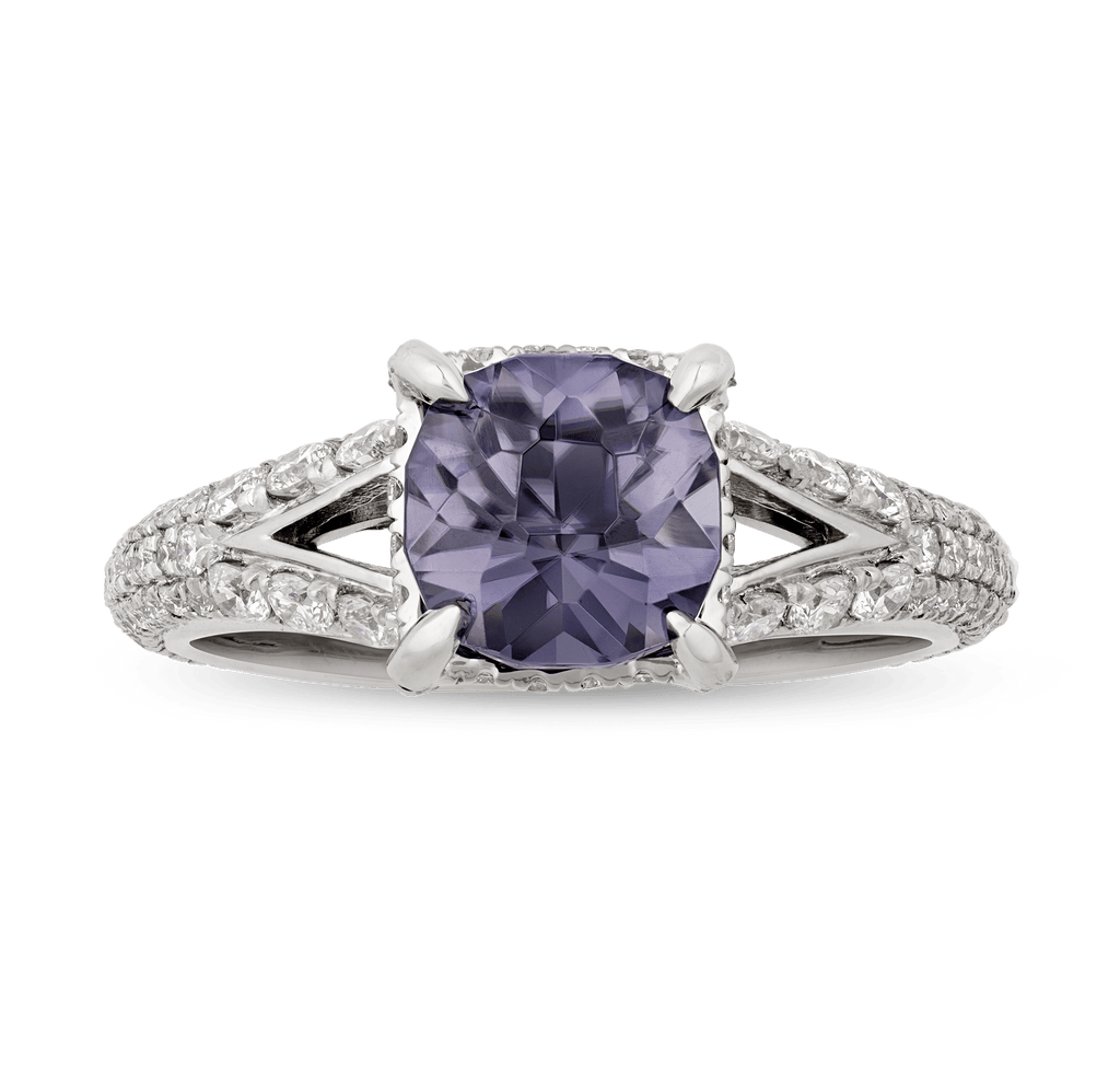 Burma Color-Change Zircon Ring, 2.22 Carats