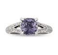 Burma Color-Change Zircon Ring, 2.22 Carats