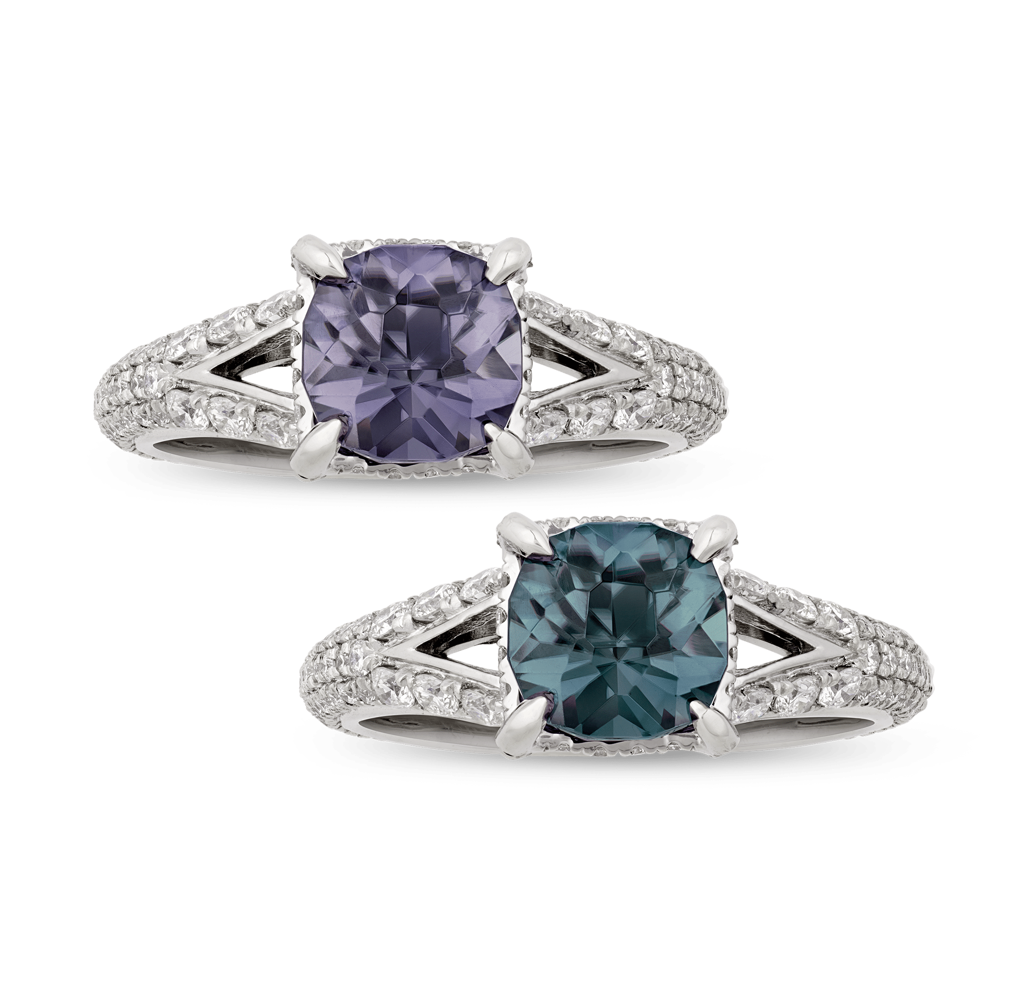 Burma Color-Change Zircon Ring, 2.22 Carats