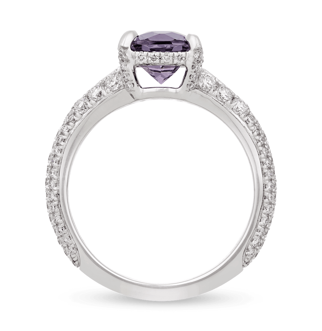 Burma Color-Change Zircon Ring, 2.22 Carats