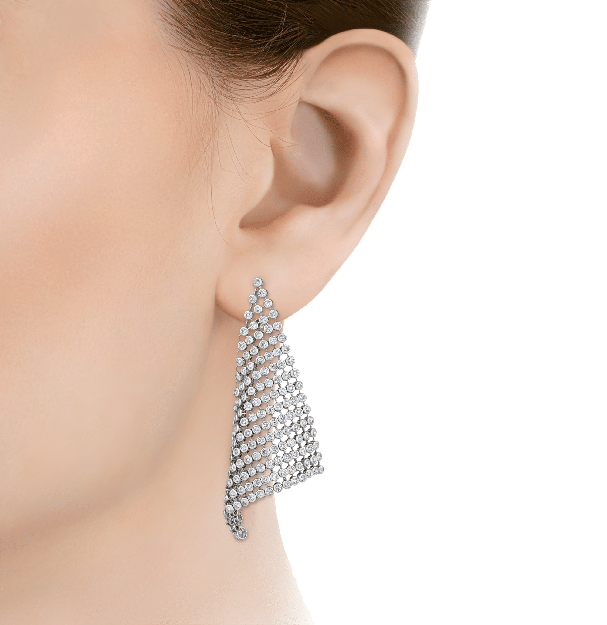 Diamond Cascade Earrings, 4.71 Carats