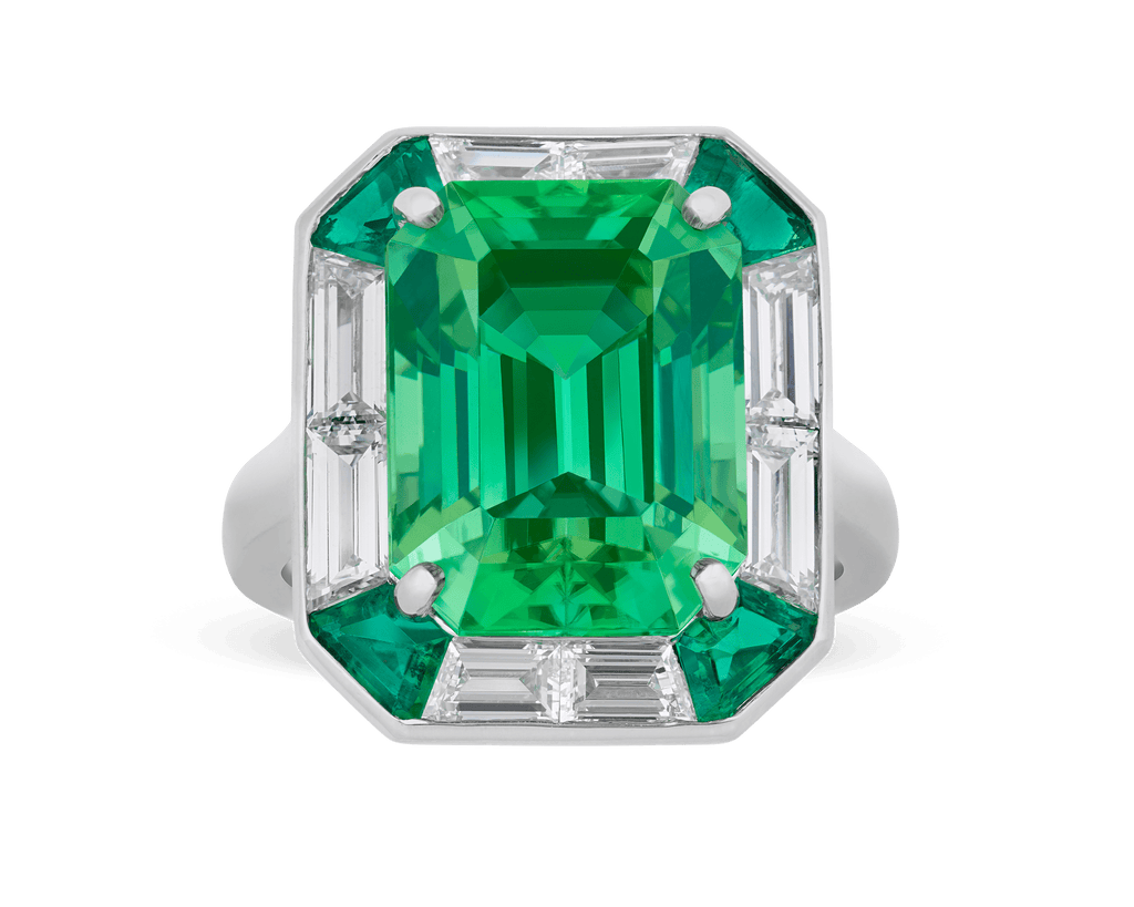 Oscar Heyman Mint Tourmaline Ring, 10.04 Carats
