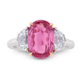 Padparadscha Sapphire Ring, 3.08 Carats