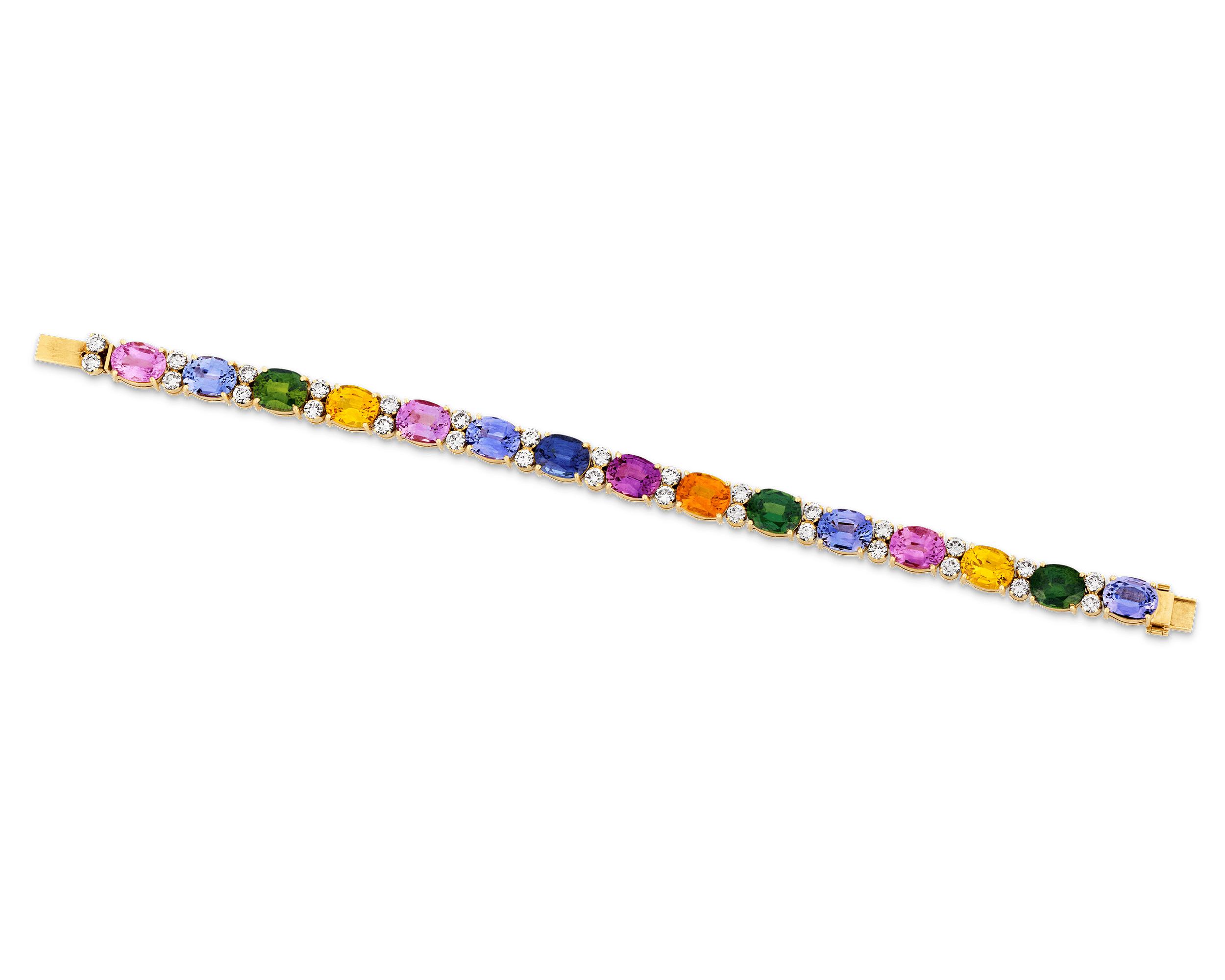 Multi-Color Sapphire Bracelet, 35.00 Carats