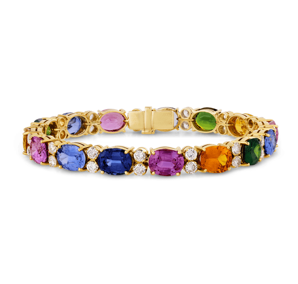 Multi-Color Sapphire Bracelet, 35.00 Carats