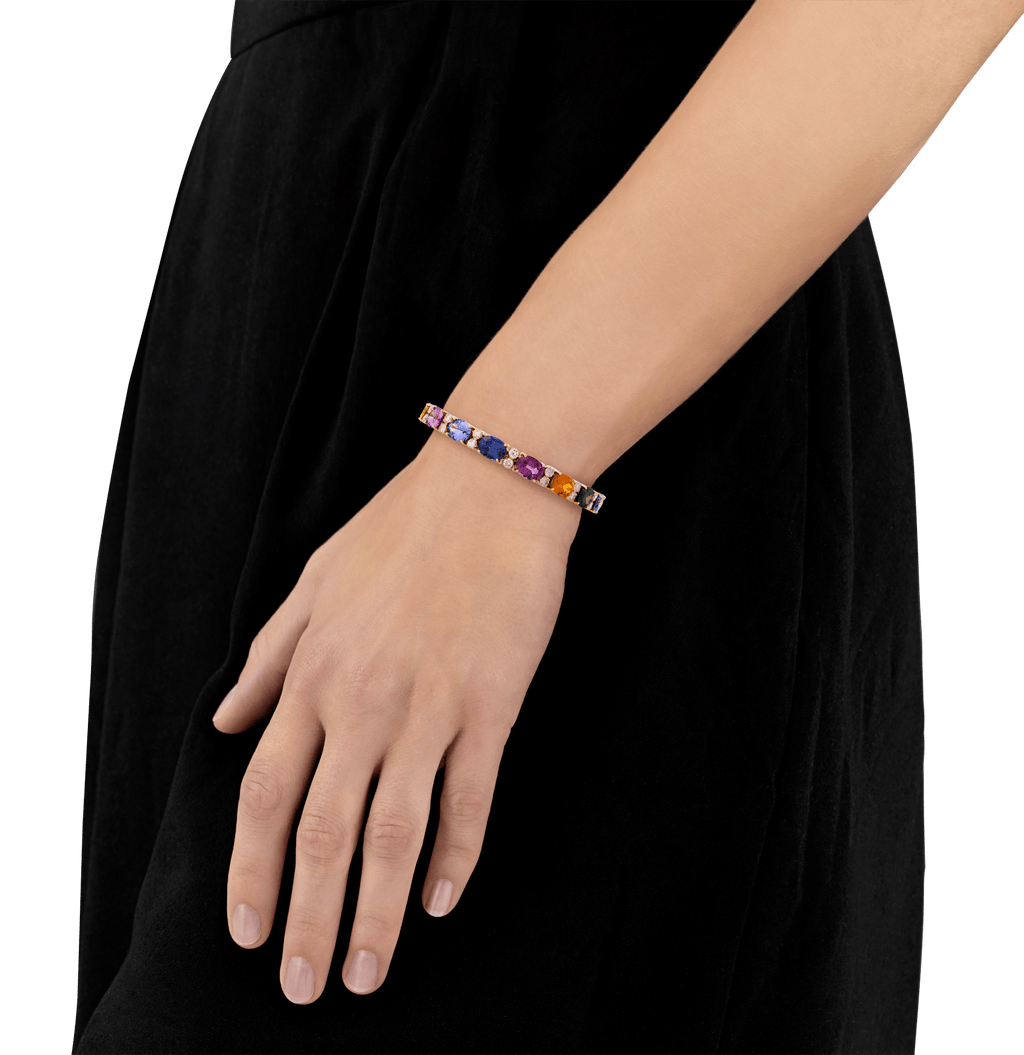 Multi-Color Sapphire Bracelet, 35.00 Carats
