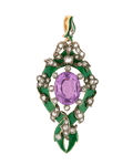Victorian Amethyst Suffragette Pendant
