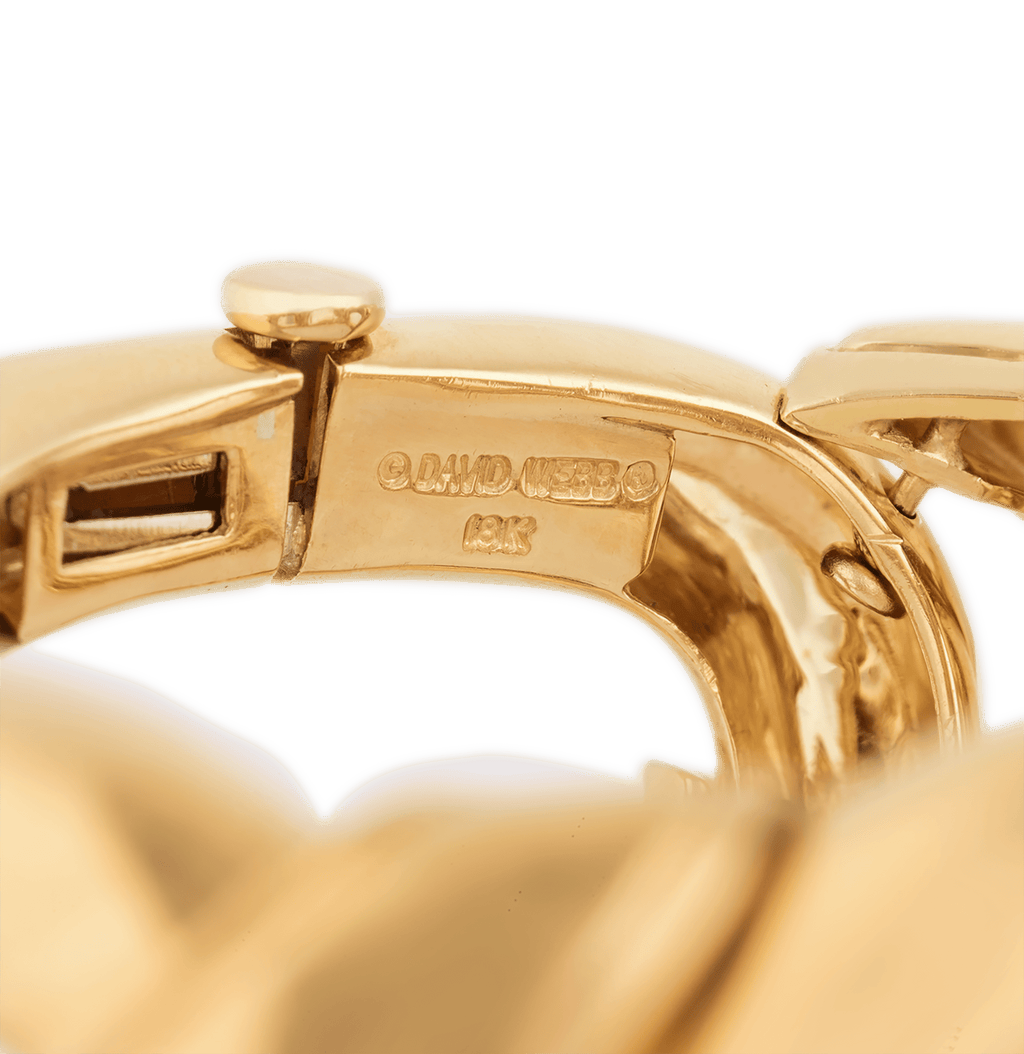 David Webb 18K Gold Link Bracelet