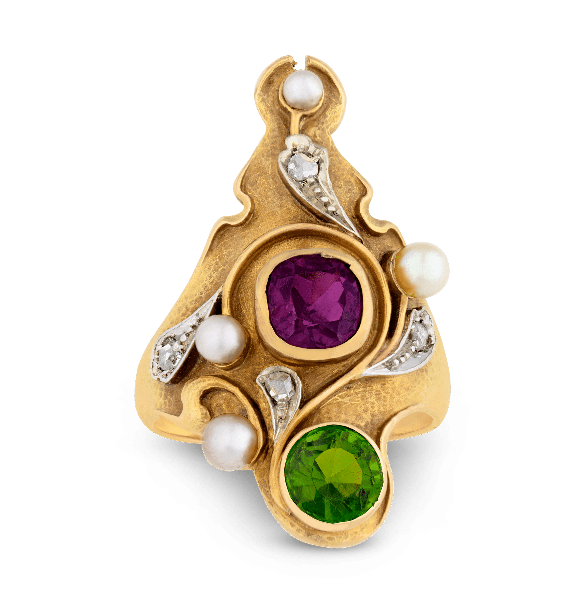 Suffragette Art Nouveau Ring
