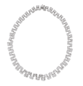 Double-Line Diamond Necklace, 57.80 carats