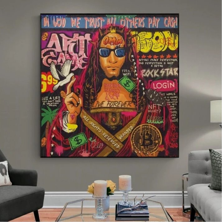 Jesus Save Bitcoin Pop Art Painting