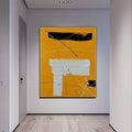 White And Orange Abstract Art