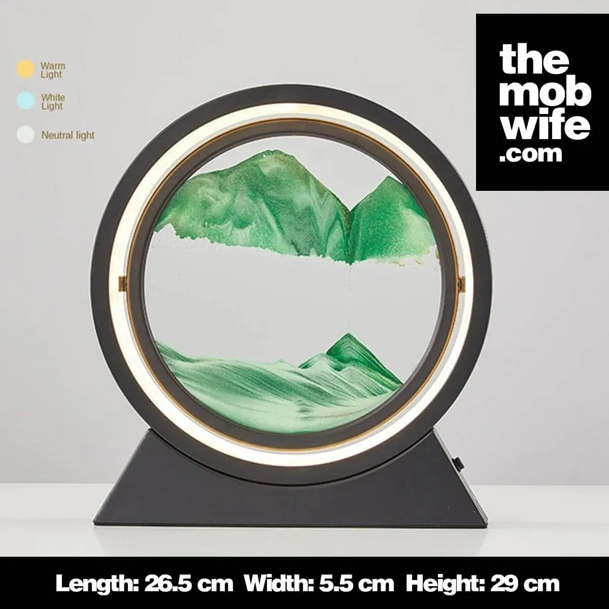 3D Hourglass Lamp - Rotating Sand Sculpture for Home Decor