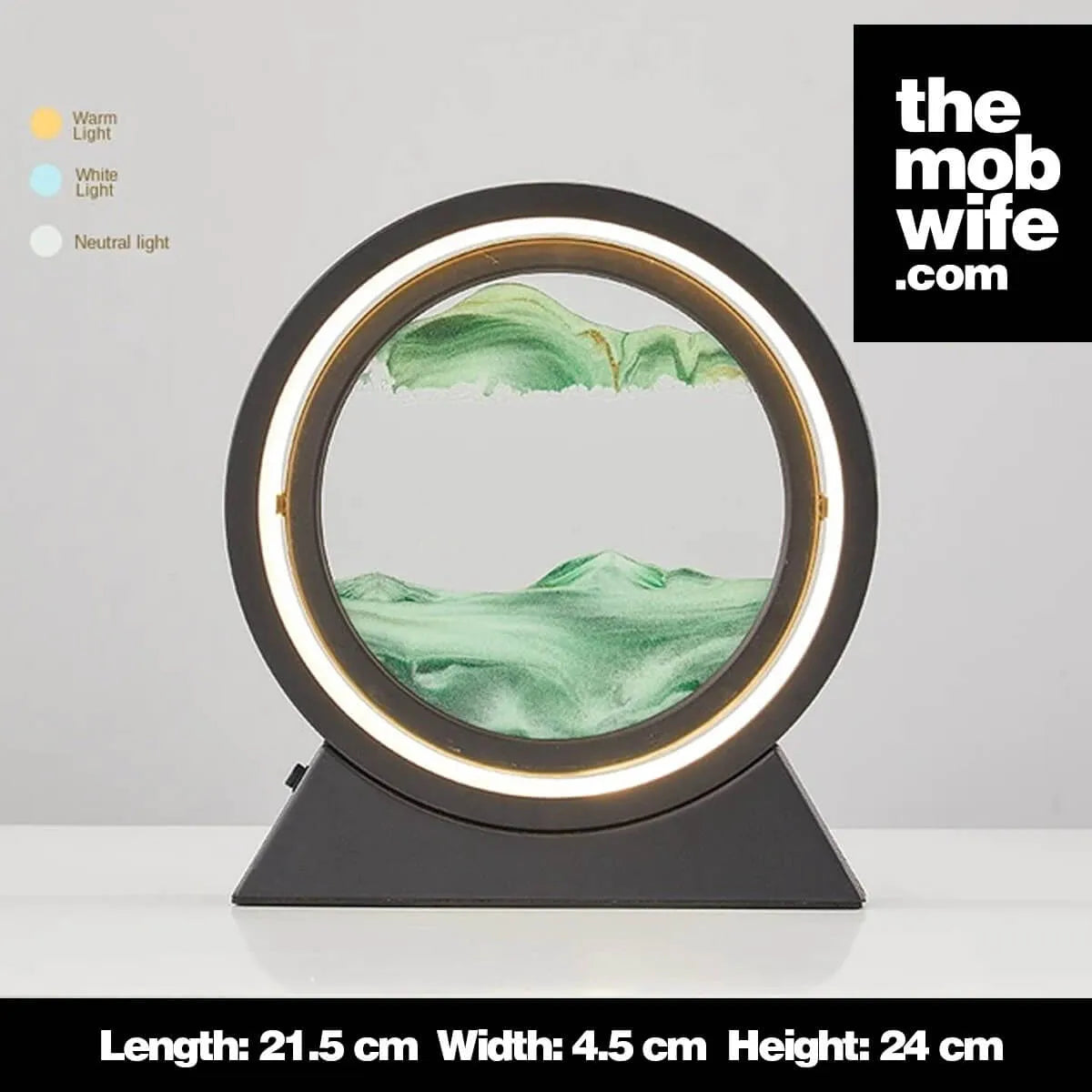3D Hourglass Lamp - Rotating Sand Sculpture for Home Decor