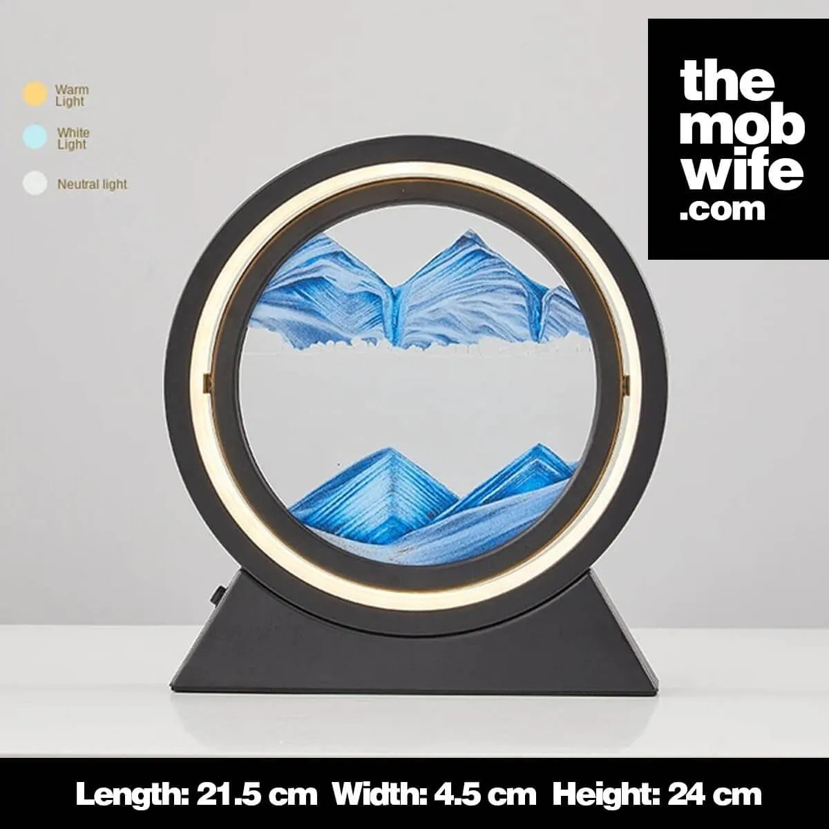 3D Hourglass Lamp - Rotating Sand Sculpture for Home Decor