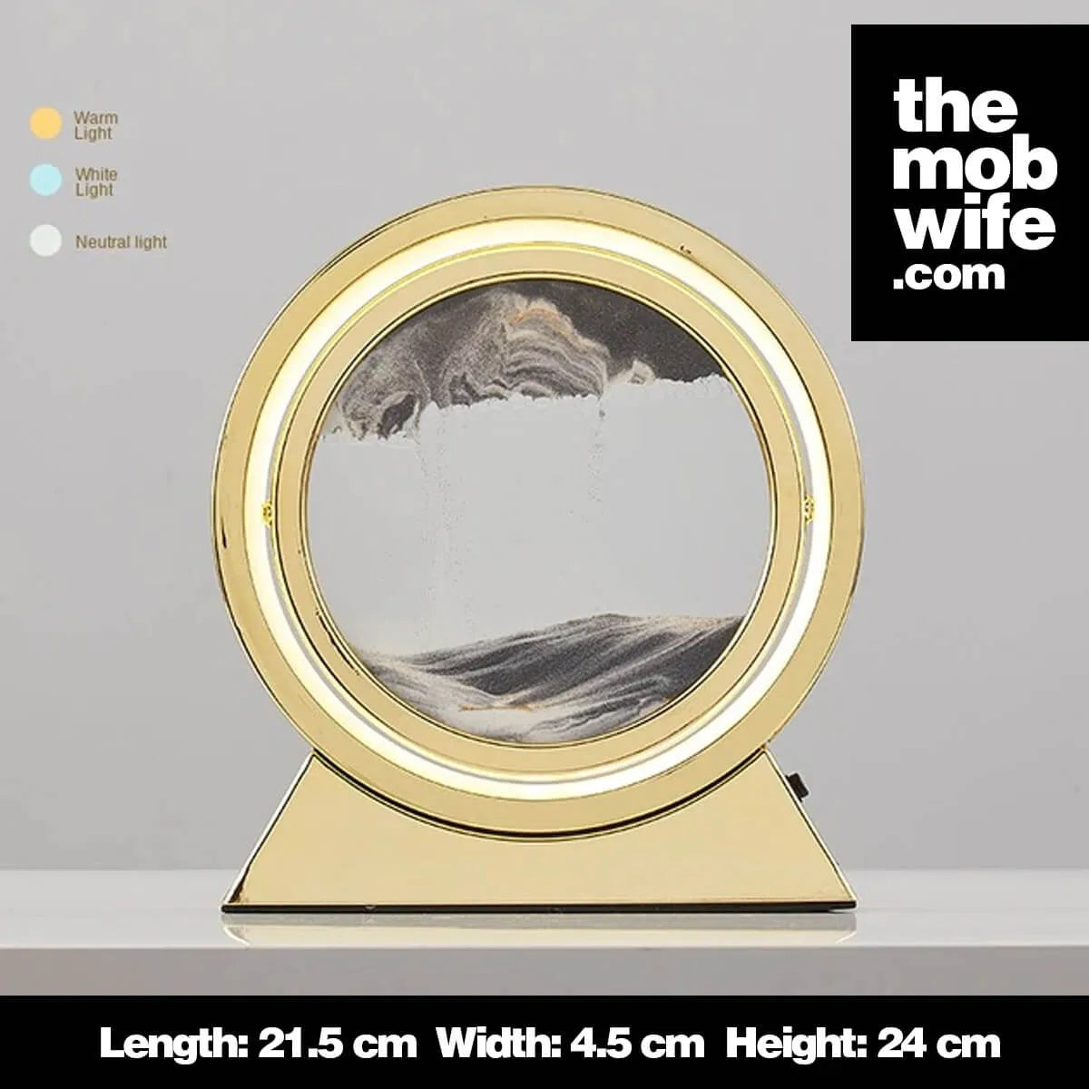 3D Hourglass Lamp - Rotating Sand Sculpture for Home Decor