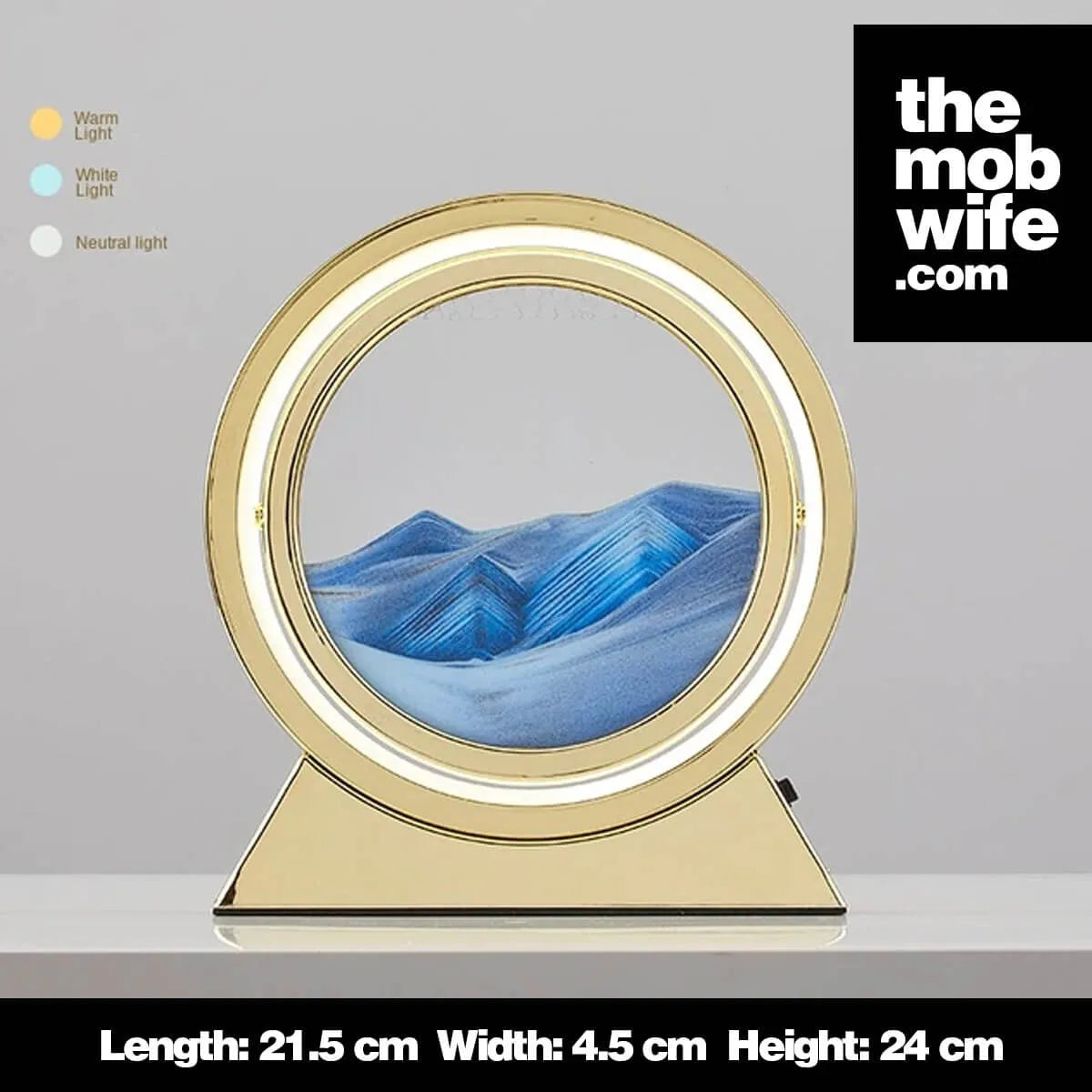3D Hourglass Lamp - Rotating Sand Sculpture for Home Decor