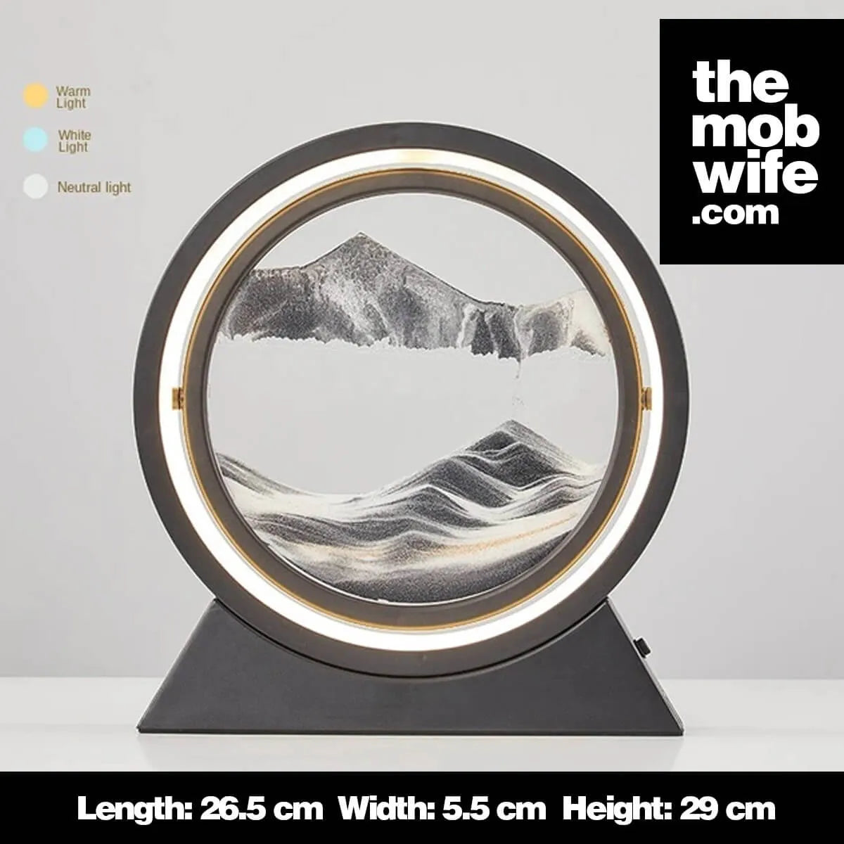 3D Hourglass Lamp - Rotating Sand Sculpture for Home Decor